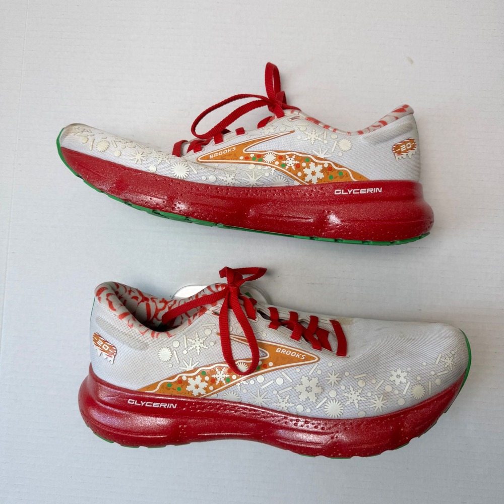 Brooks Run Merry Glycerin 20 Men's Sneakers Size 11 Holiday Christmas Running